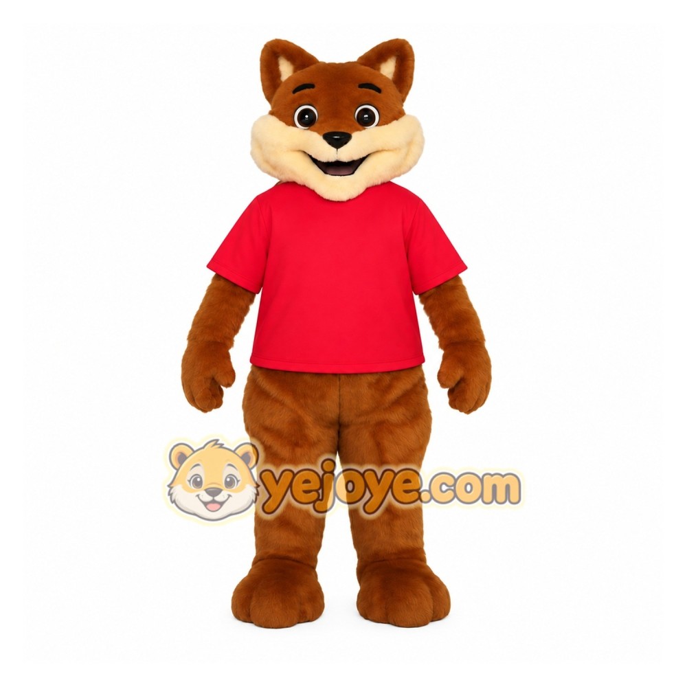 Brown Red Fox Mascot Costume Brown Red Fox Mascot Costume