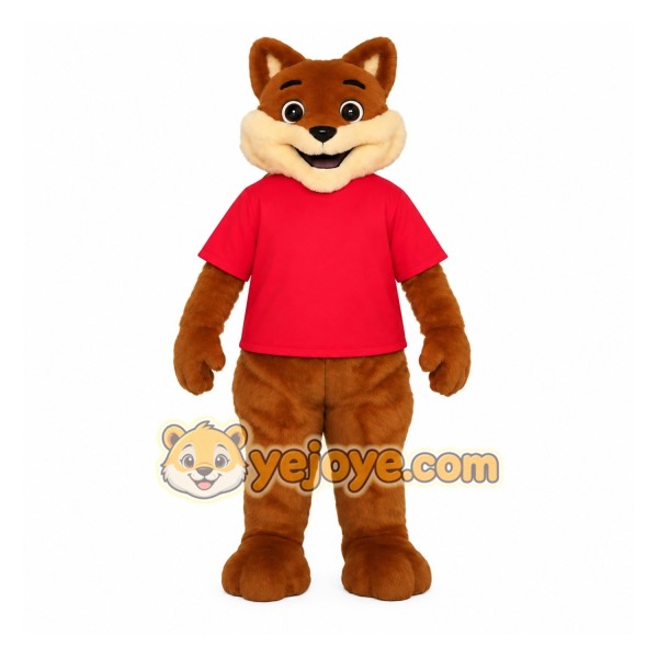 Brown Red Fox Mascot Costume
