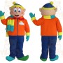 Orange Blue Yellow Elf Boy Mascot Costume
