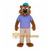 Brown Purple Teal Otter Mascot Costume Brown Purple Teal Otter Mascot Costume