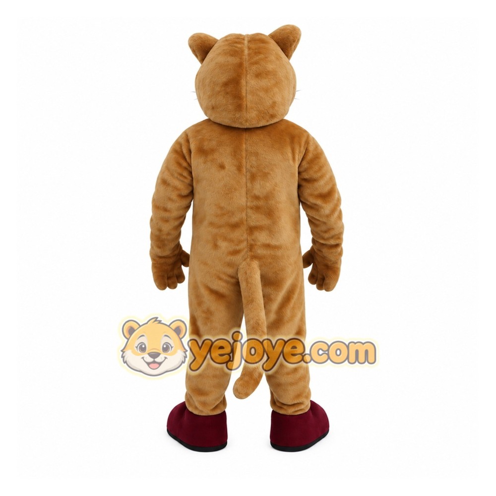 Brown White Mountain Lion Mascot Costume