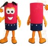 Red Navy Firecracker Mascot Costume