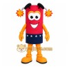 Red Navy Firecracker Mascot Costume