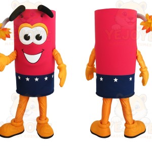 Red Navy Firecracker Mascot Costume