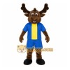 Brown Blue Yellow Moose Mascot Costume Brown Blue Yellow Moose Mascot Costume
