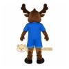 Brown Blue Yellow Moose Mascot Costume Brown Blue Yellow Moose Mascot Costume