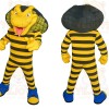 Yellow Black Striped Snake Mascot Costume
