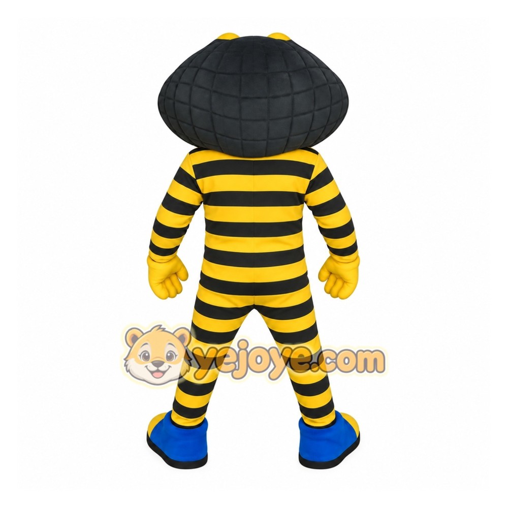 Yellow Black Striped Snake Mascot Costume Yellow Black Striped Snake Mascot Costume