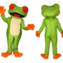 Green Orange Red Eyed Frog Mascot Costume