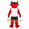 Red Black White Jersey Bull Mascot Costume Red Black White Jersey Bull Mascot Costume