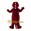 Burgundy White Dragon Mascot Costume
