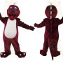 Burgundy White Dragon Mascot Costume