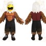 White Brown Black Bald Eagle Mascot Costume