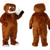Brown White Woolly Mammoth Mascot Costume