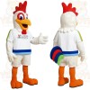 White Red Orange Rooster Mascot Costume