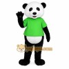 Black White Green Panda Mascot Costume Black White Green Panda Mascot Costume