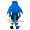 Blue White Hockey Shark Mascot Costume