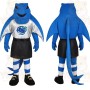 Blue White Hockey Shark Mascot Costume
