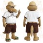 Tan White Baseball Alligator Mascot Costume