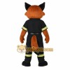 Brown Black Firefighter Fox Mascot Costume Brown Black Firefighter Fox Mascot Costume