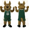 Brown Green Basketball Kangaroo Mascot Costume