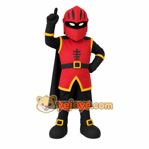 Red Black Yellow Ninja Warrior Mascot Costume