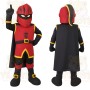Red Black Yellow Ninja Warrior Mascot Costume