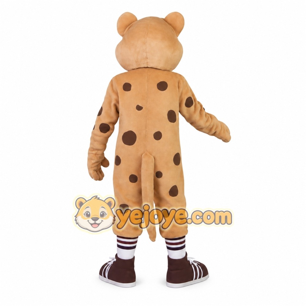 Tan Brown Spotted Leopard Mascot Costume