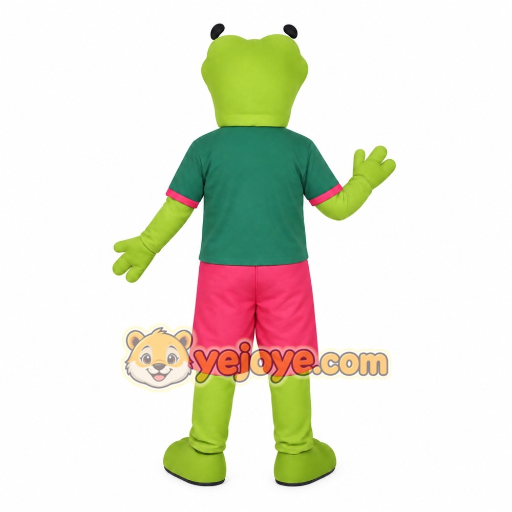 Lime Green Teal Pink Frog Mascot Costume Lime Green Teal Pink Frog Mascot Costume