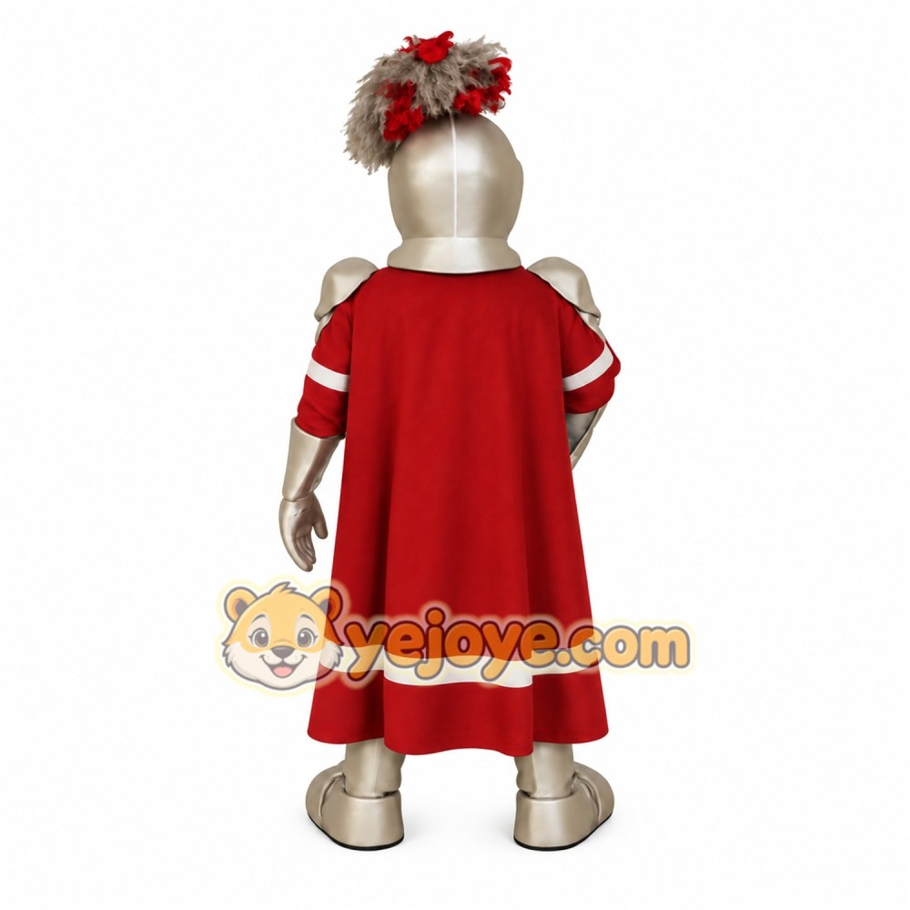 Gold Red Knight Mascot Costume Gold Red Knight Mascot Costume