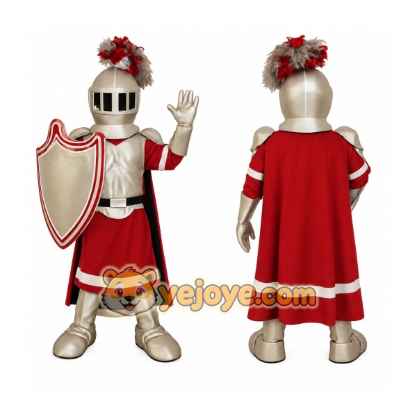 Gold Red Knight Mascot Costume