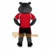 Gray Red Black Bulldog Mascot Costume