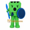 Green Blue Shield Warrior Mascot Costume Green Blue Shield Warrior Mascot Costume