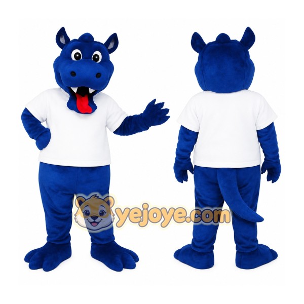 Blue White Dragon Mascot Costume