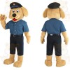 Tan Blue Black Police Dog Mascot Costume