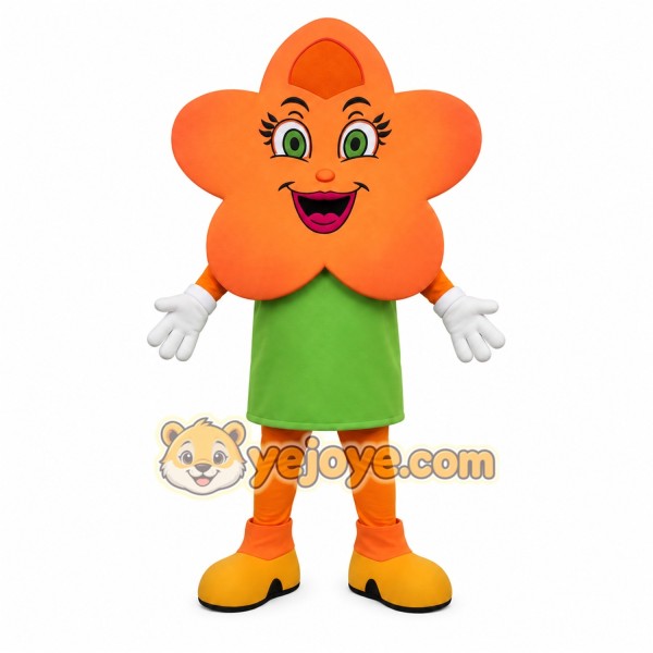 Orange Yellow Flower Mascot Costume