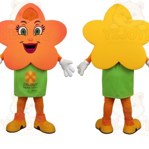 Orange Yellow Flower Mascot Costume