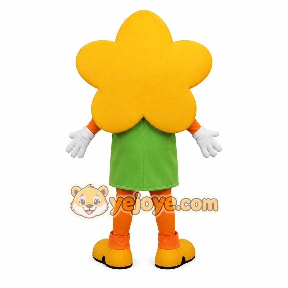 Orange Yellow Flower Mascot Costume