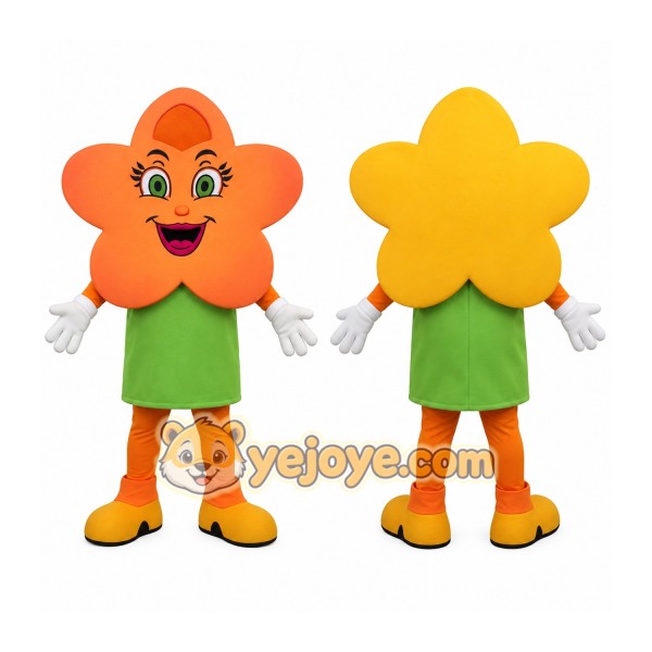 Orange Yellow Flower Mascot Costume