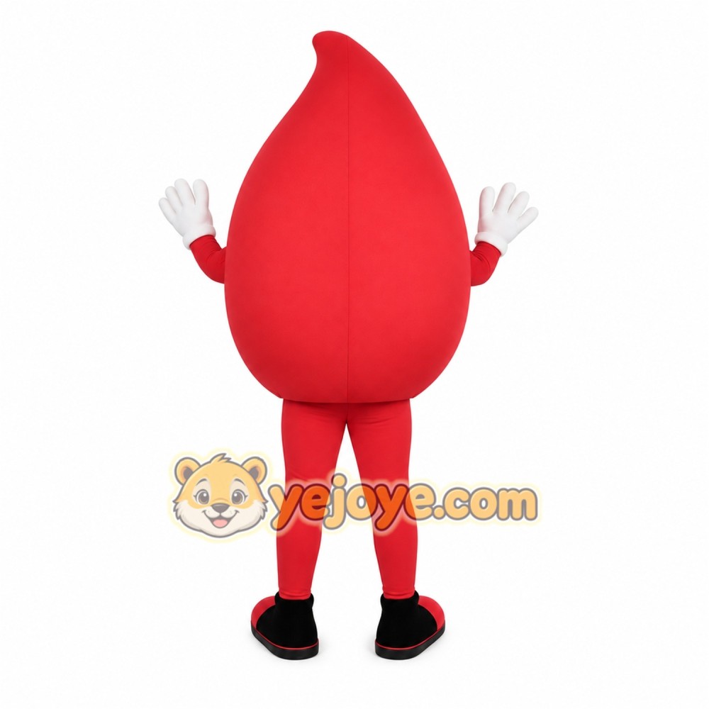 Red White Blood Drop Mascot Costume Red White Blood Drop Mascot Costume