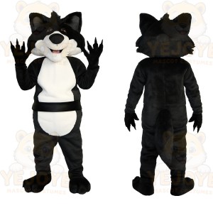 Black White Cat Mascot Costume