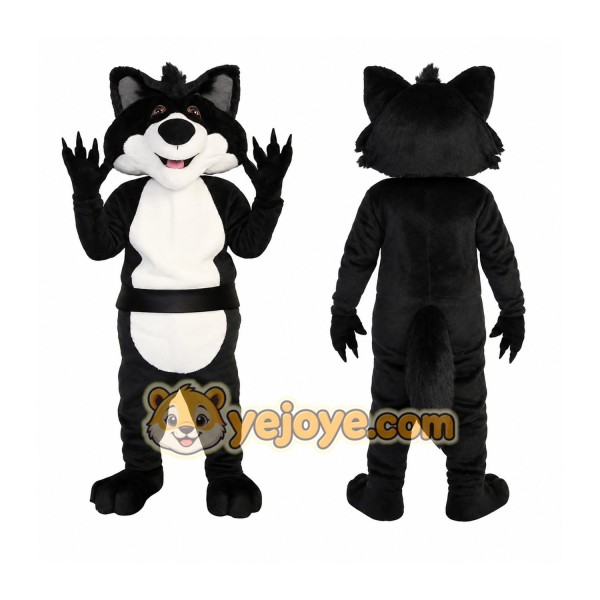 Black White Cat Mascot Costume