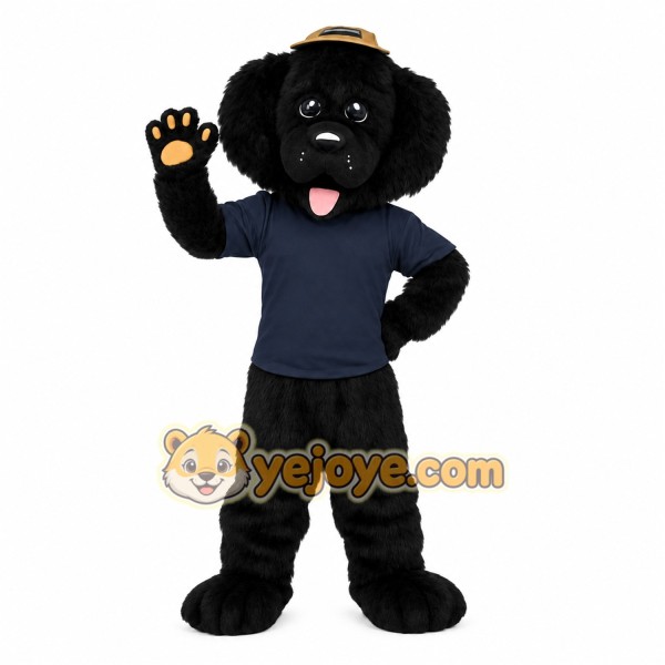 Black Navy Dog Mascot Costume