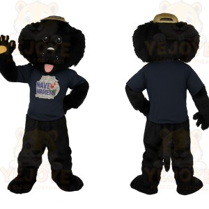 Black Navy Dog Mascot Costume