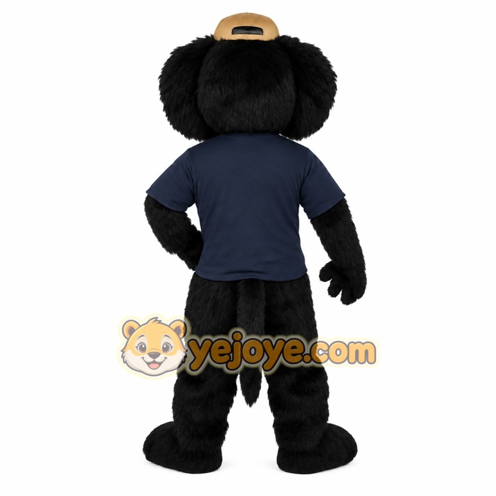 Black Navy Dog Mascot Costume