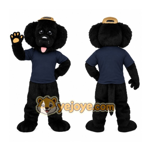 Black Navy Dog Mascot Costume