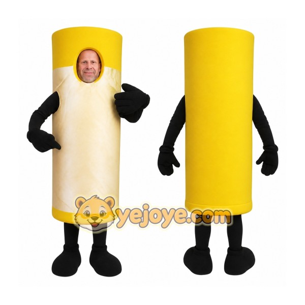 Yellow Cream Lip Balm Tube Mascot Costume