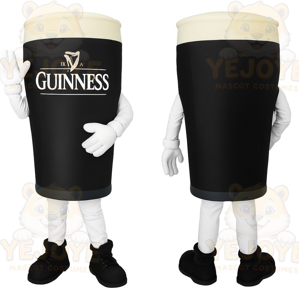 Black Cream Beer Pint Mascot Costume
