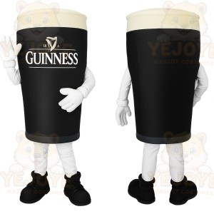 Black Cream Beer Pint Mascot Costume