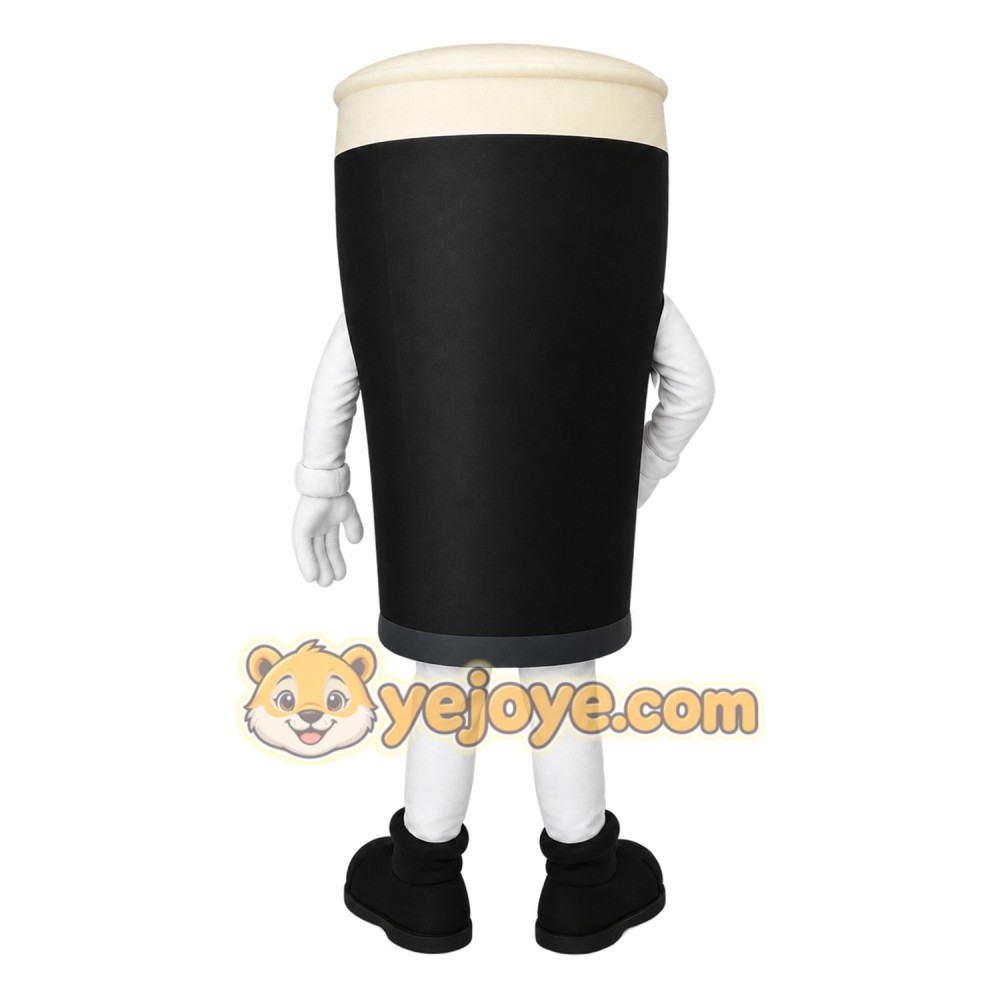 Black Cream Beer Pint Mascot Costume Black Cream Beer Pint Mascot Costume